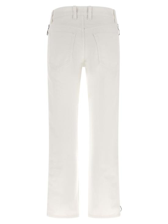  파코라반 데님 팬츠 라반 지퍼 진 화이트 - PACO RABANNE