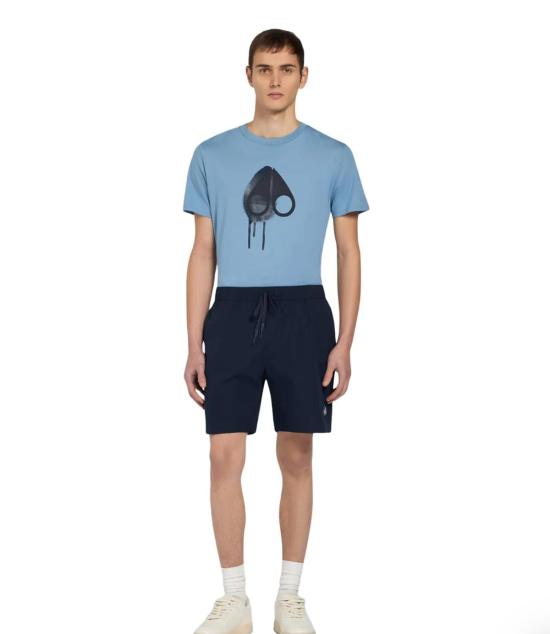  무스너클 스윔팬츠 무스 너클스 로고 수영 반바지 네이비 - MOOSE KNUCKLES