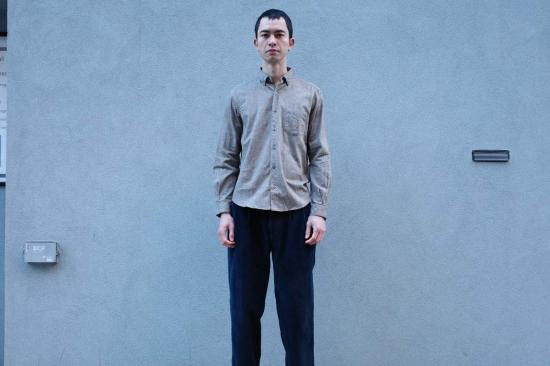  Steven Alan 긴팔 셔츠 스티븐 앨런 싱글 니들  초콜릿 헤링본 - OTHER BRANDS