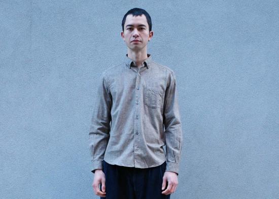  Steven Alan 긴팔 셔츠 스티븐 앨런 싱글 니들  초콜릿 헤링본