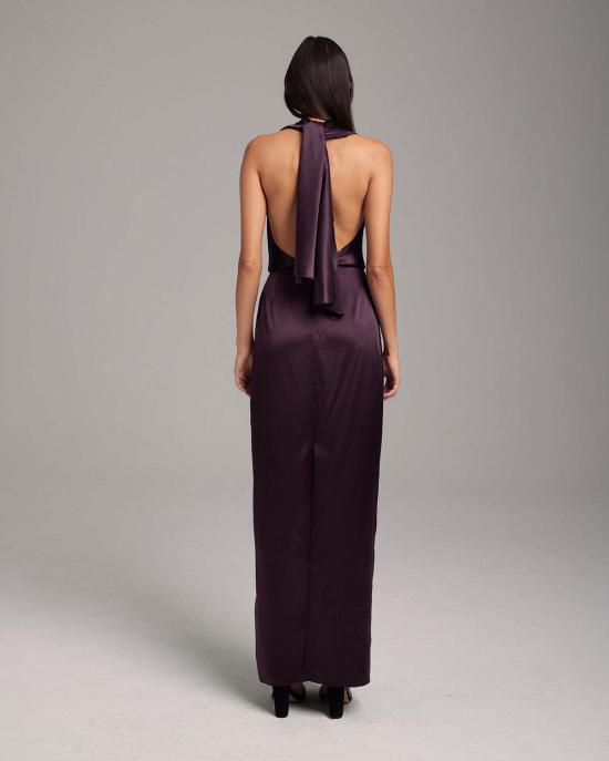  보즈 롱 원피스 Voz 컨버터블 홀터 드레스 에메랄드/가지색/실버 밍크 - VOZ