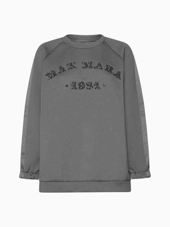  막스마라 스웨터 막스 마라 브라토 로고 코튼블렌드 스웨트셔츠 블랙