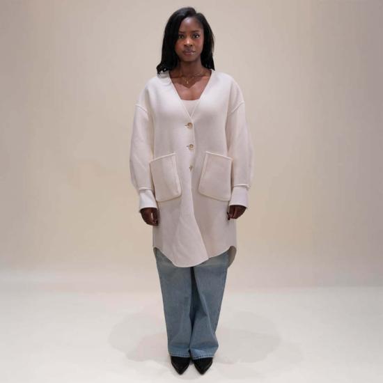  다웨이 코트 겨울 화이트  겨울 화이트 - DAWEI