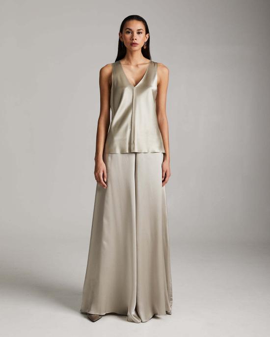  보즈 민소매 티셔츠 실크 로우 엣지 탱크탑 - VOZ