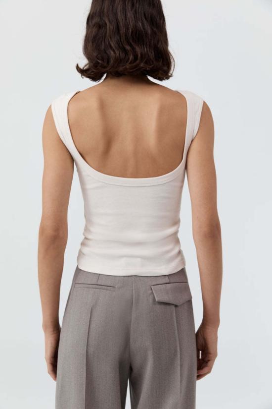  세인트아그니 블라우스 세인트 아그니 오가닉 코튼 발레리나 탑 - ST.AGNI