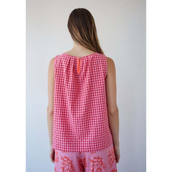  Dr Bloom 블라우스 닥터 블룸 프레스코 슬리브리스 탑 로즈 - OTHER BRANDS