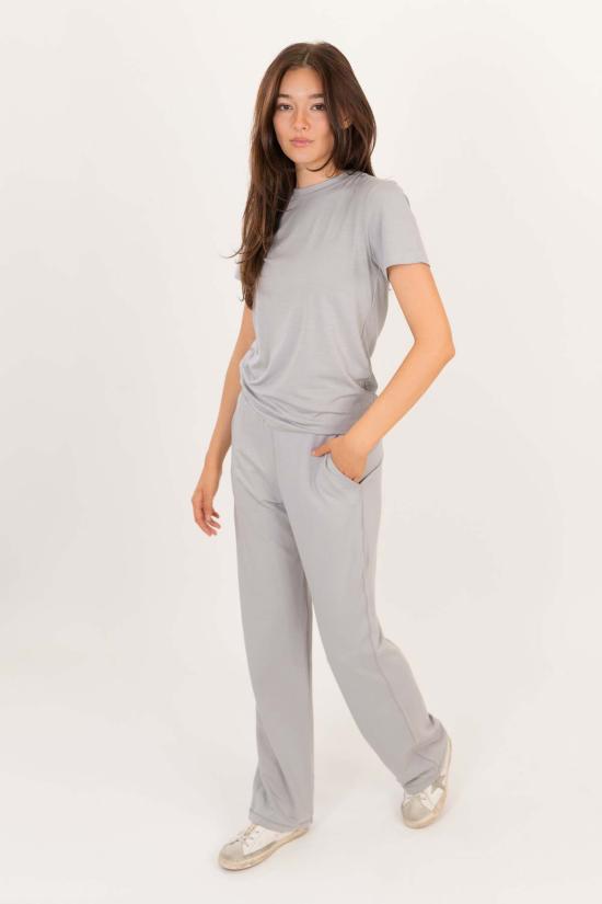  On/off essentials 스트레이트 팬츠 온/오프 에센셜 솔라스 와이드 레그 스웨트팬츠