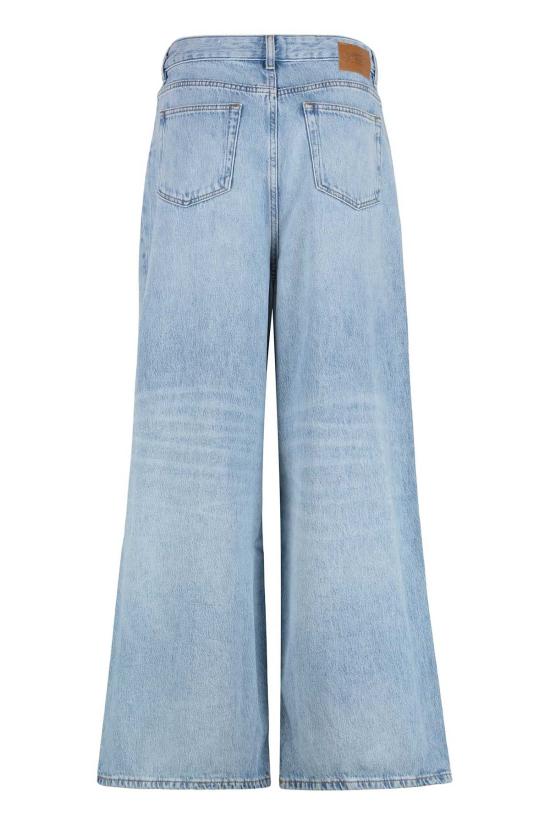  가니 데님 팬츠 와이드 레그 진 데님 - GANNI