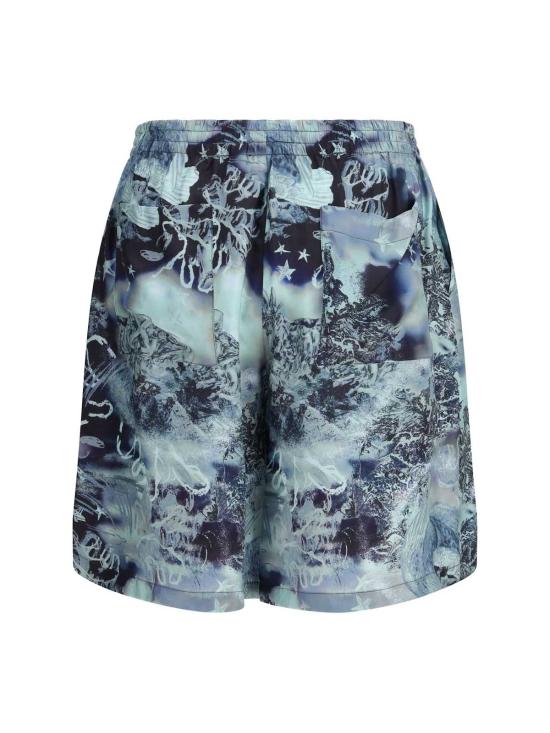  오프화이트 숏팬츠 프린트 볼링 반바지 - OFF WHITE