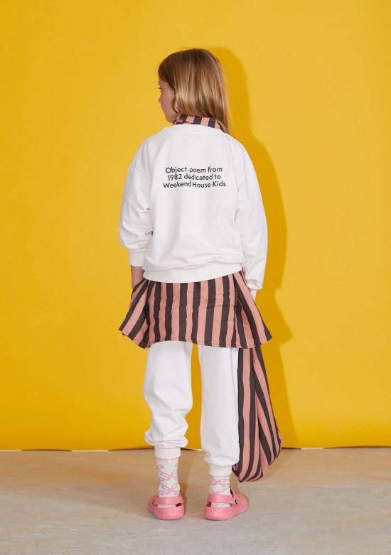  [키즈] 위켄드 하우스 키즈 티셔츠 키즈  스트라이프 린넨 티셔츠 브라운/핑크 스트라이프 - WEEKEND HOUSE KIDS