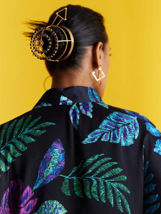  IKKIVI 스트레이트 팬츠 이키비 블랙 정글 셔츠 & 팬츠 세트 블랙 - OTHER BRANDS