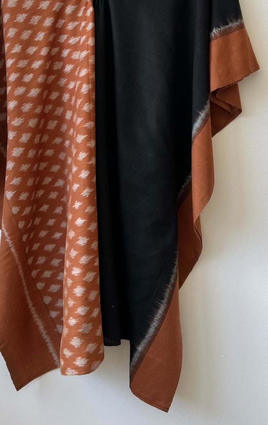  투 숏 원피스 Ikat 짧은 카프탄 테라코타 2개 - TWO