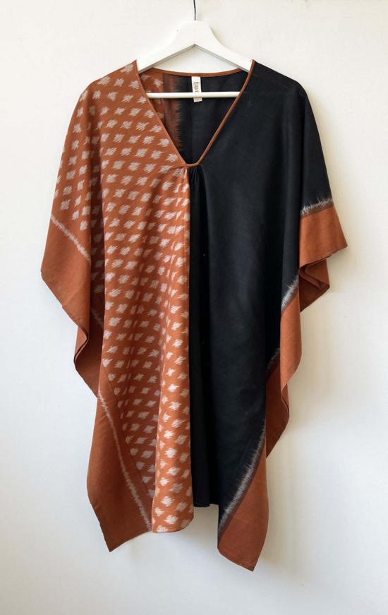  투 숏 원피스 Ikat 짧은 카프탄 테라코타 2개 - TWO