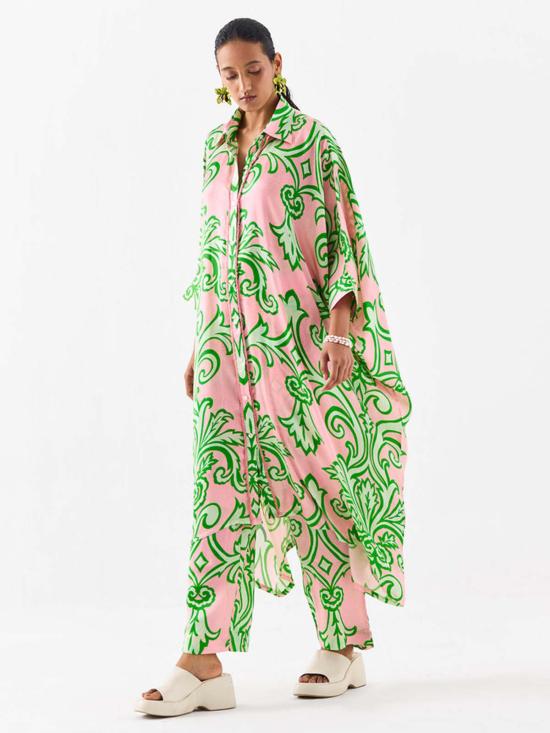  IKKIVI 스트레이트 팬츠 Ikkivi 라파즈 기모노&바지 세트 핑크 - OTHER BRANDS