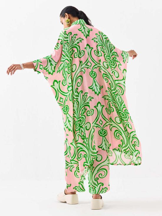  IKKIVI 스트레이트 팬츠 Ikkivi 라파즈 기모노&바지 세트 핑크 - OTHER BRANDS