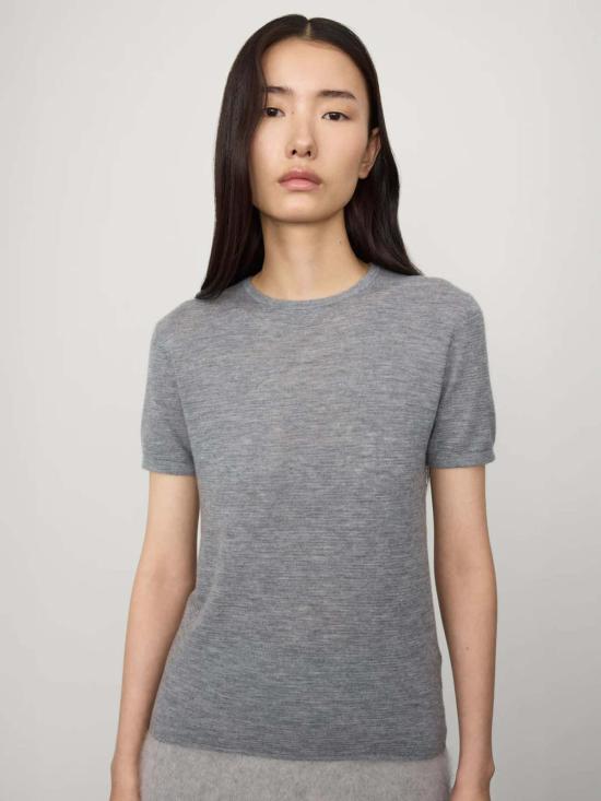  리사 양 반팔 티셔츠 이라 티셔츠 다크 미스트