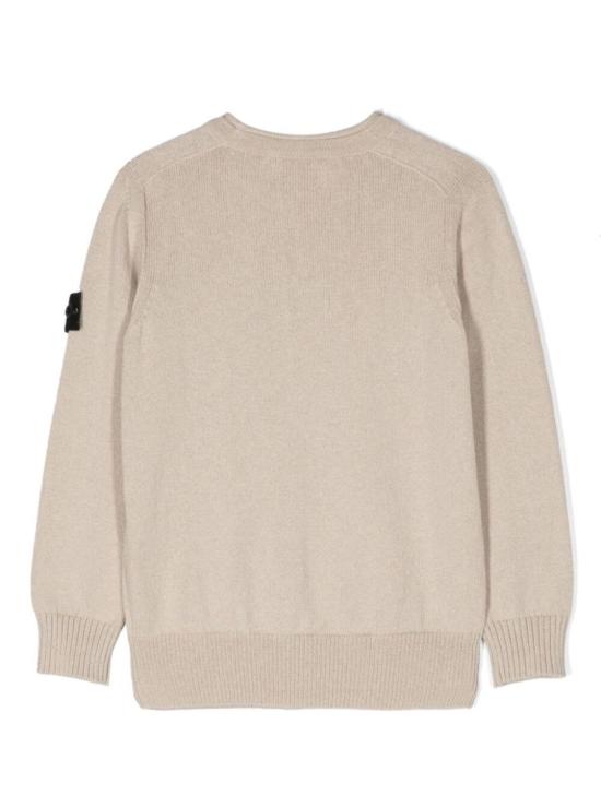  [키즈] 스톤 아일랜드 풀오버 키즈 스웨터 8016507d3v0091 내추럴 베이지 - STONE ISLAND