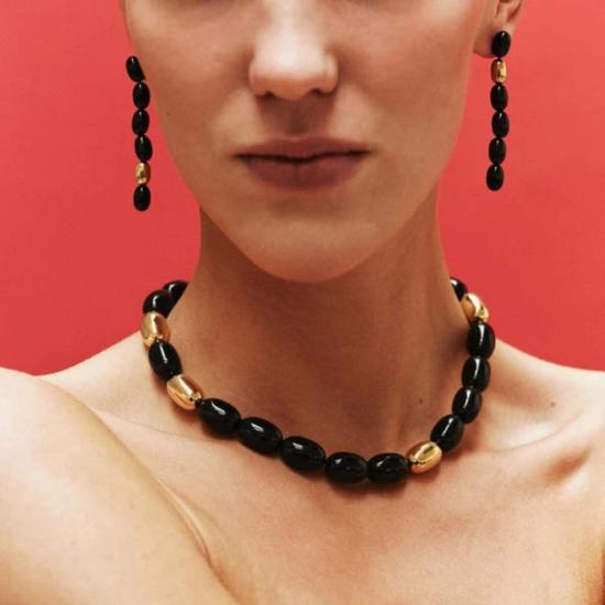  헤븐 메이헴 목걸이/팬던트 클레멘타인 목걸이 블랙/골드 - HEAVEN MAYHEM