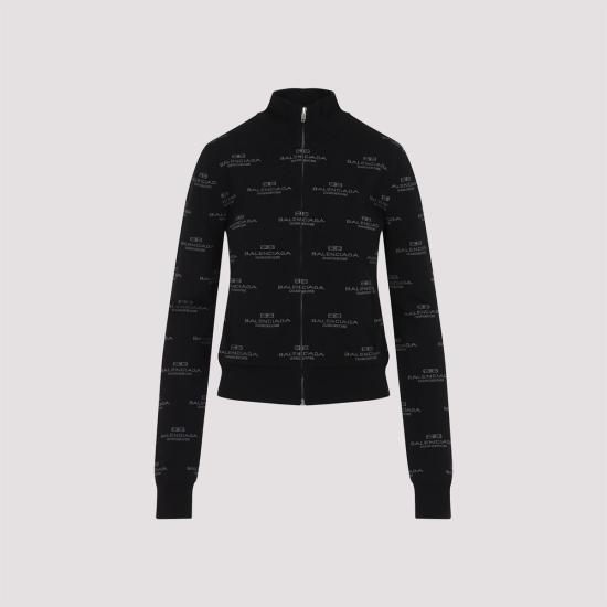  발렌시아가 가디건 올오버 지퍼업  블랙 그레이