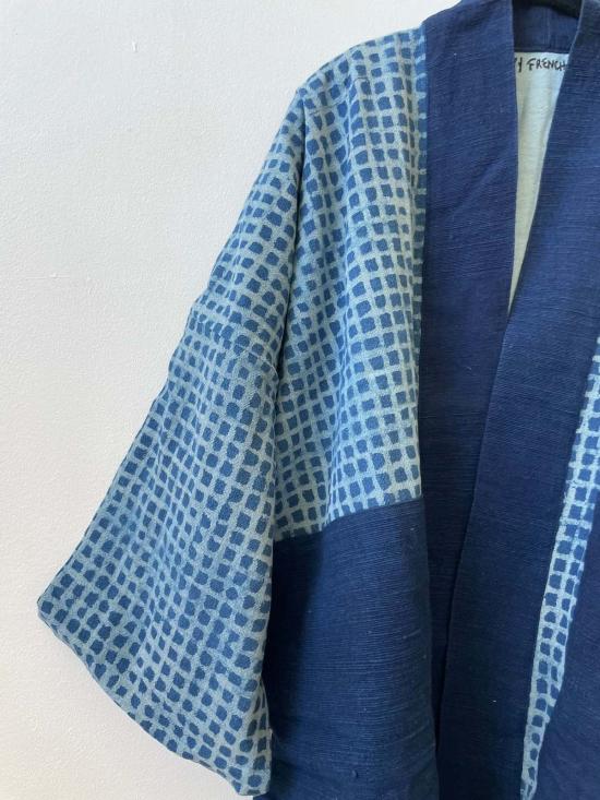  Happy French Gang 코트 해피 프렌치 갱  체크 인디고 - OTHER BRANDS