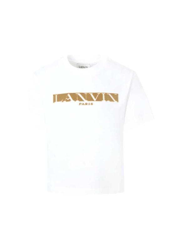  [키즈] 랑방 트레이닝 상의 키즈 티셔츠 화이트