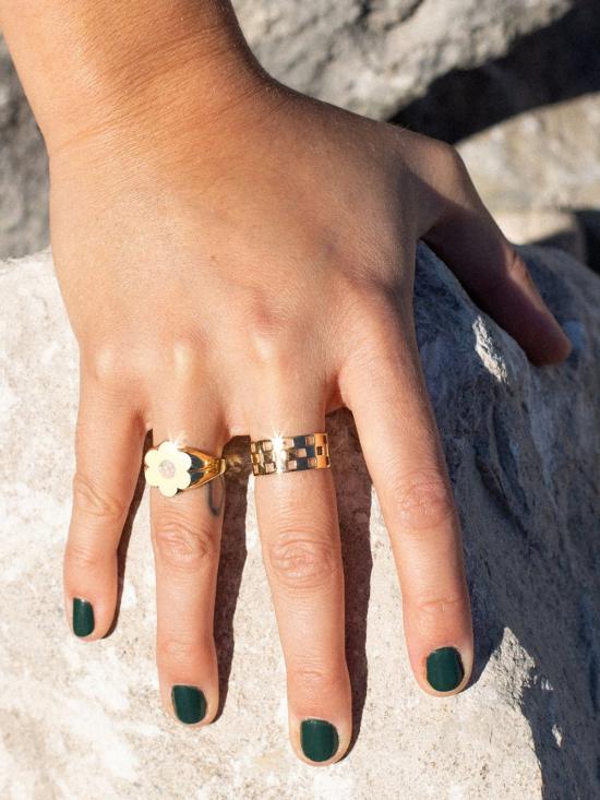  레이첼 길버트 반지 길버트 오팔 데이지 시그넷 링 - RACHEL GILBERT