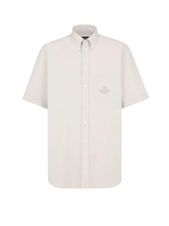  펜디 반팔 셔츠 옥스포드 셔츠 베이지 - FENDI