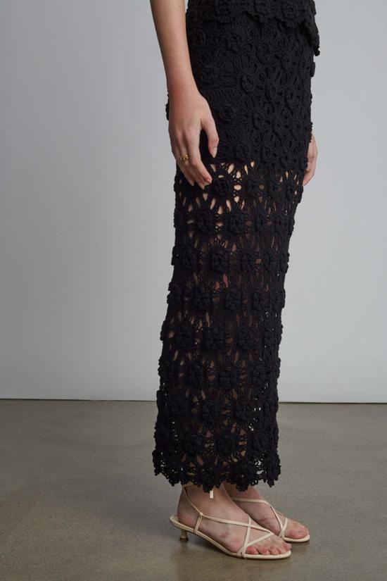  ELEVEN SIX 롱 스커트 일레븐 식스 이사 크로셰  블랙 - OTHER BRANDS
