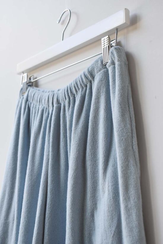  at Dawn. 스트레이트 팬츠 새벽에. 테리 소재의 허리끈 조절형 와이드 팬츠 - OTHER BRANDS