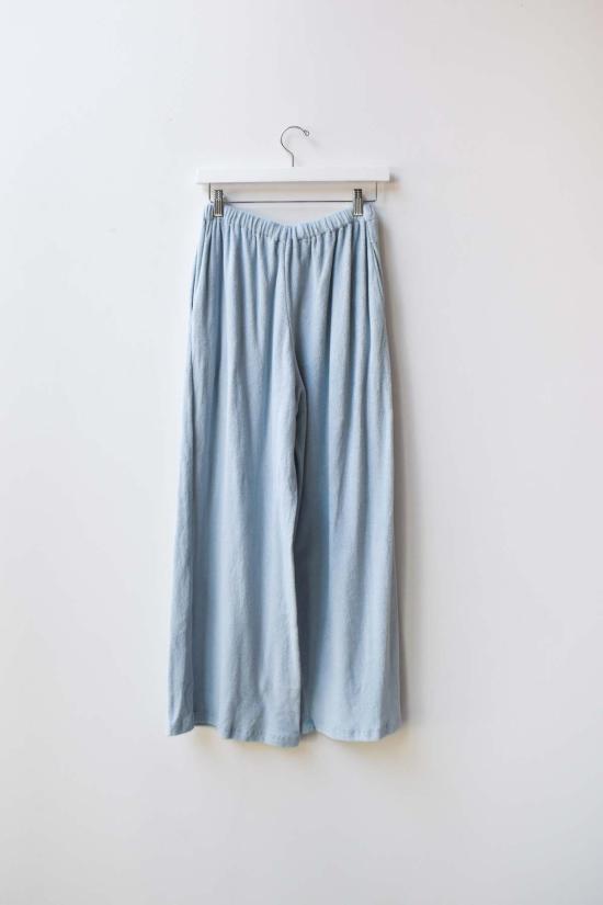  at Dawn. 스트레이트 팬츠 새벽에. 테리 소재의 허리끈 조절형 와이드 팬츠 - OTHER BRANDS