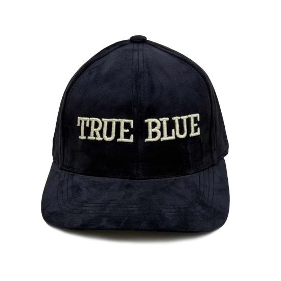  크리스텔 바라자 모자 Krystell Barraza 트루 블루 스웨이드 야구 - KRYSTELL BARRAZA