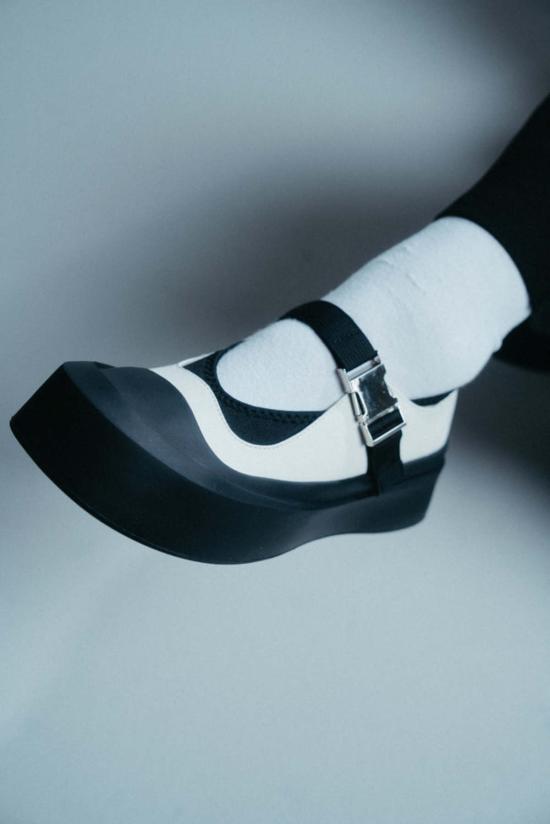  메리 로 힐/펌프스 팬더 파우스 메리 제인 블랙/화이트 - MARY LO