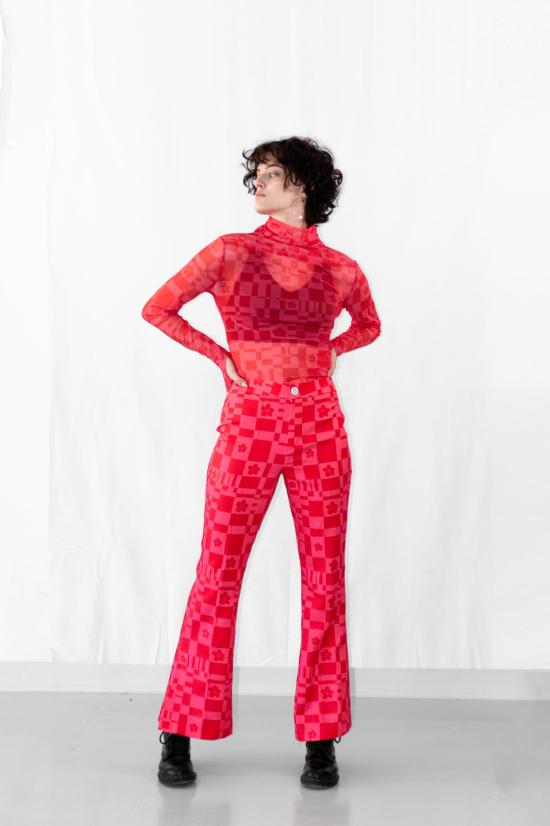  Mary Lo 스트레이트 팬츠 메리 로 체크메이트 플레어!