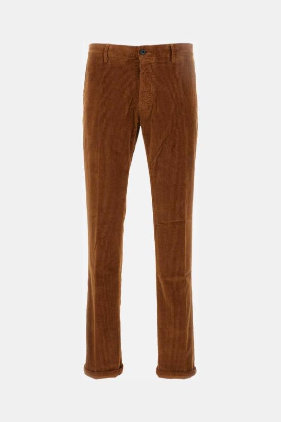  인코텍스 스트레이트 팬츠 벨벳 바지 브라운