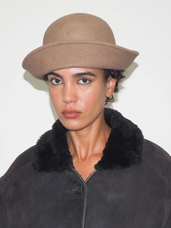  클라이드 모자 크라운 햇 (토프 컬러 울 소재)