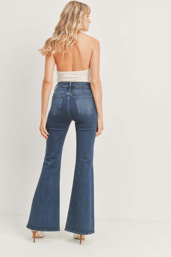  저스트 블랙 데님 데님 팬츠 도나 벨 바텀 - JUST BLACK DENIM