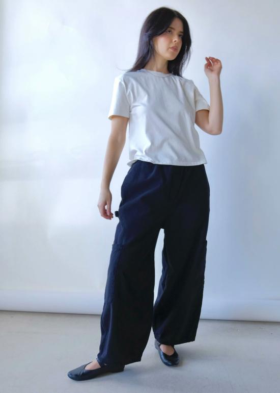  밀스 크롭 팬츠 식사 셰프 판트 - MEALS