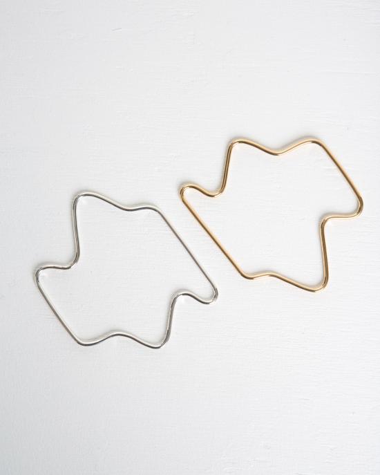  포 리얼 커프스 링크/타이 홀더 가짜/진짜 스트레스 받은 금 팔찌 - FAUX REAL