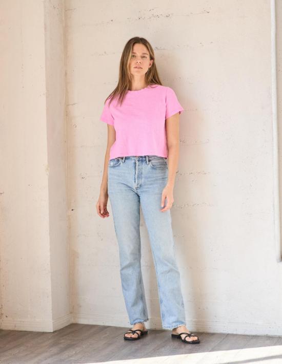  It Is Well L.A. 반팔 티셔츠 잇 이즈 웰 L.A. 크롭 티 - OTHER BRANDS