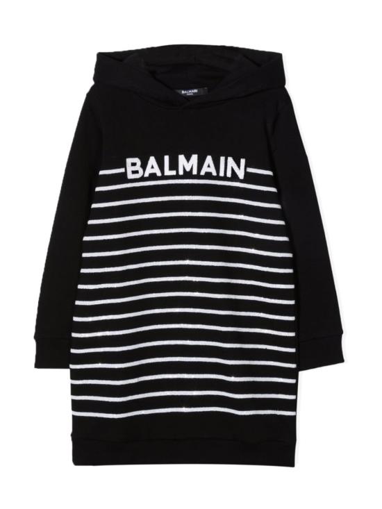  [키즈] 발망 원피스 아동용 블랙 드레스 - BALMAIN