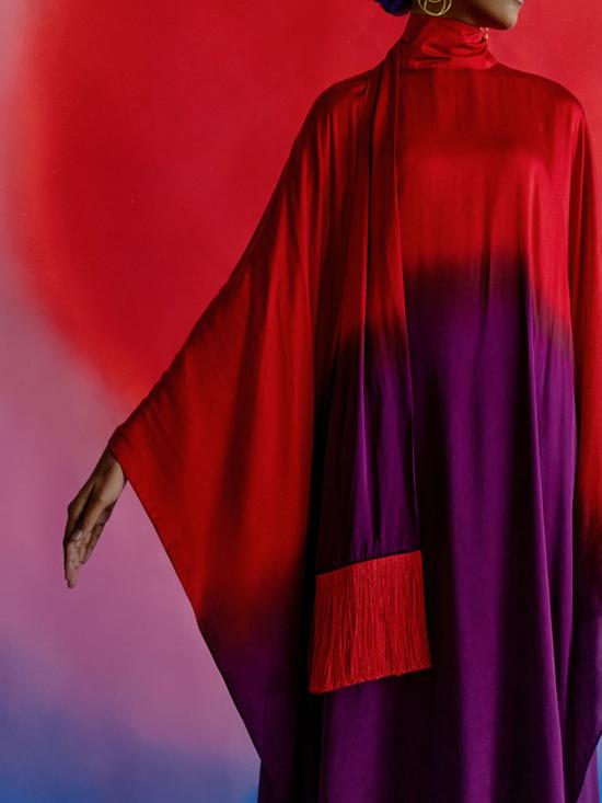  이키비 숏 원피스 레헤리야 라운드 칼라 드레스 - IKKIVI