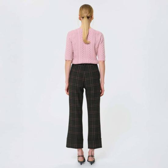  타라 자몬 스트레이트 팬츠 Tara Jarmon Pierre 팬츠 Vert Anglais - TARA JARMON