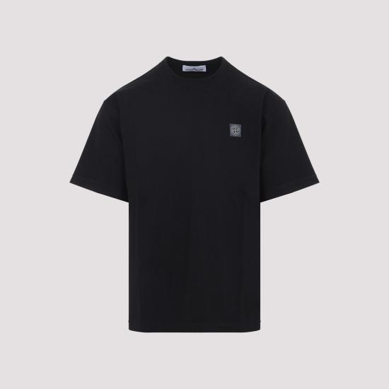  스톤 아일랜드 반팔 티셔츠 블랙 - STONE ISLAND