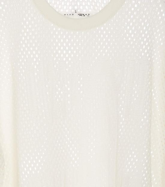  MM6 메종마르지엘라 스웨터 Mm6 메종 마르지엘라 네트 롱  화이트 - MM6 MAISON MARGIELA