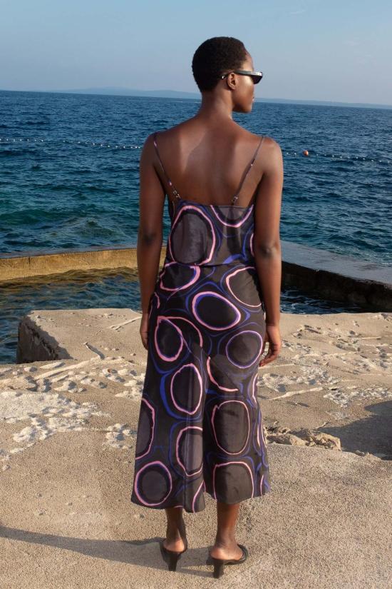  언타이틀드 인 모션 미디 스커트 제목 없음 움직임 렐라키 스커트 흑요석 - UNTITLED IN MOTION