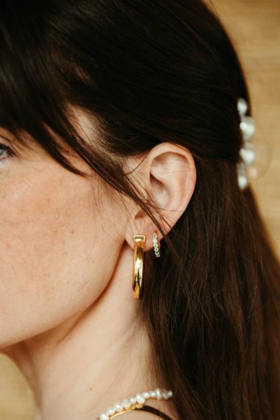  시에라 윈터 주얼리 이어링 카르마 후프  블루 토파즈 - SIERRA WINTER JEWELRY