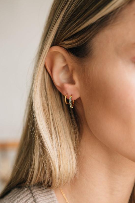  시에라 윈터 주얼리 이어링 카르마 후프  블루 토파즈 - SIERRA WINTER JEWELRY