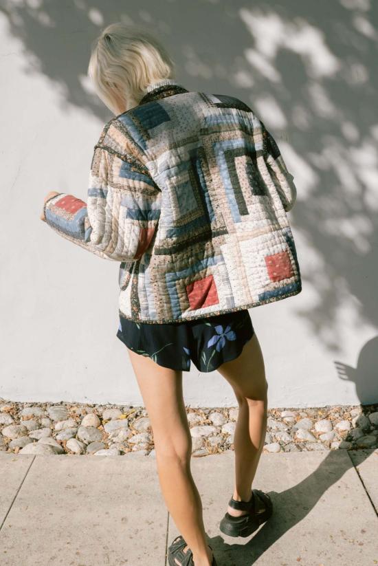  제스 미니 코트 주니퍼 크롭  인디고 블루 - JESS MEANY