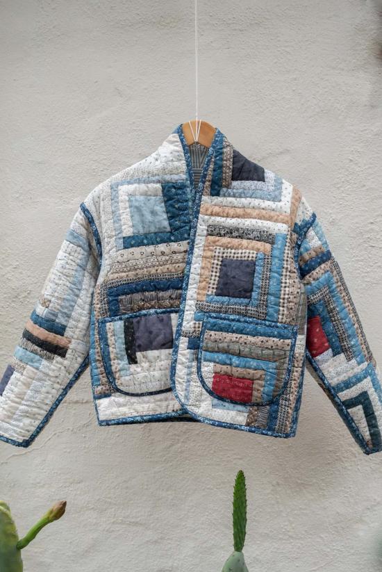  제스 미니 코트 주니퍼 크롭  인디고 블루