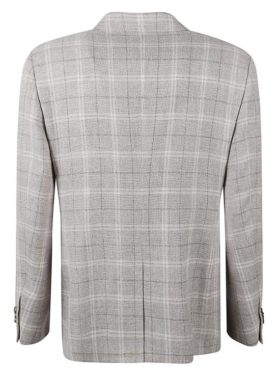  에트로 수트 자켓 더블 브레스트 타탄 블레이저 - ETRO